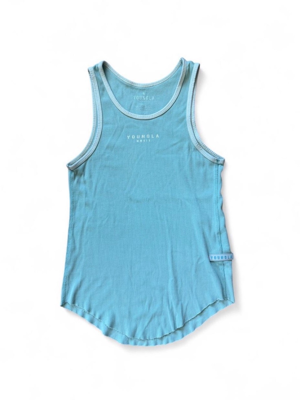 YoungLA Women's Sky Blue Ribbed Tank Top